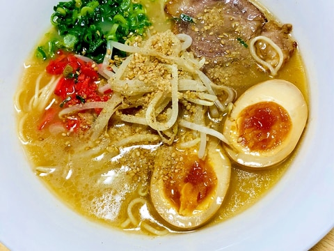 お土産のラーメンにトッピング